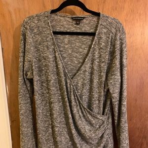Rock & republic | gray wrap sweater sz XXL